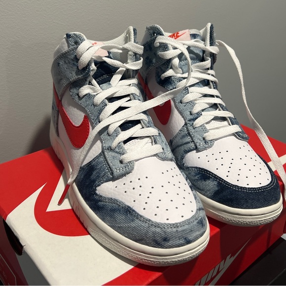 Nike Dunk High Washed Denim 7(W) 5.5(US) - Picture 7 of 7